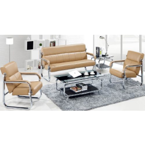 Salon LAZIO 3+1+1 en simili cuir et chrome coloris au choix