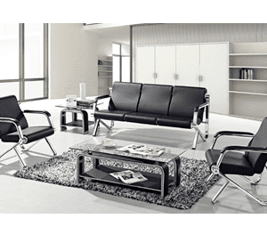 Salon MILAN 3+1+1 en simili cuir et chrome coloris au choix