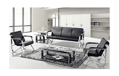 Salon MILAN 3+1+1 en simili cuir et chrome coloris au choix