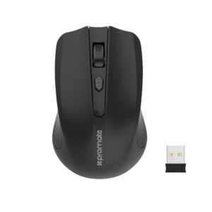 Souris optique ergonomique sans fil Promate Clix-8 - 2,4 GHz 800/1200/1600 DPI Noir