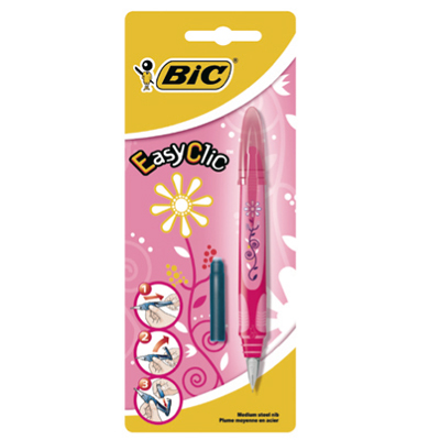 Stylo Plume BIC Flowers avec systeme Easy-clic