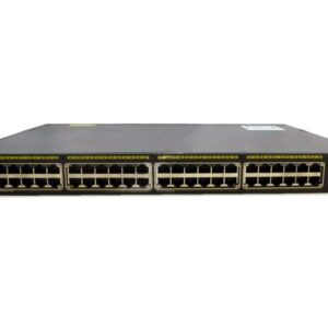 Switch Réconditionné Cisco Catalyst WS-C2960+48PST-L – 48 ports 10/100 PoE + 2 Gigabit Ethernet + 2 SFP – 370W – LAN Base (WS-C2960+48PST-L)