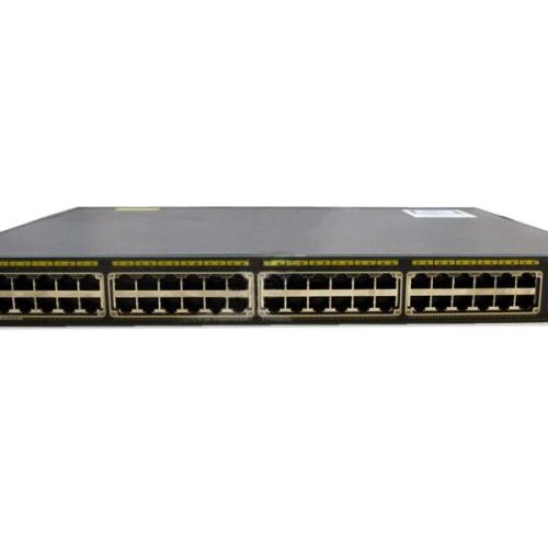 Switch Réconditionné Cisco Catalyst WS-C2960+48PST-L – 48 ports 10/100 PoE + 2 Gigabit Ethernet + 2 SFP – 370W – LAN Base (WS-C2960+48PST-L)