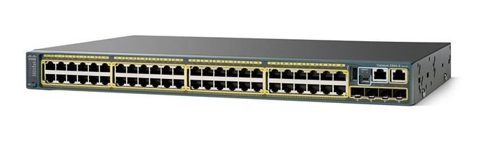 Switch Réconditionné Cisco Catalyst WS-C2960S-48TS-L – 48 ports Gigabit + 4 SFP – LAN Base kit de montage inclus – Rackable 1U (WS-C2960S-48TS-L)