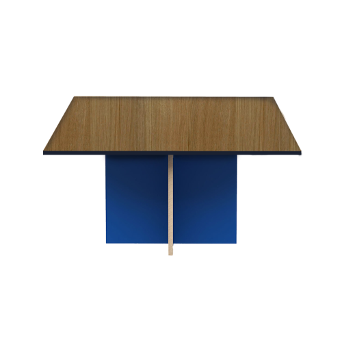 TABLE DE REUNION CARRE ROLEX PIETEMENT PANNEAU 120X120X75 WENGE