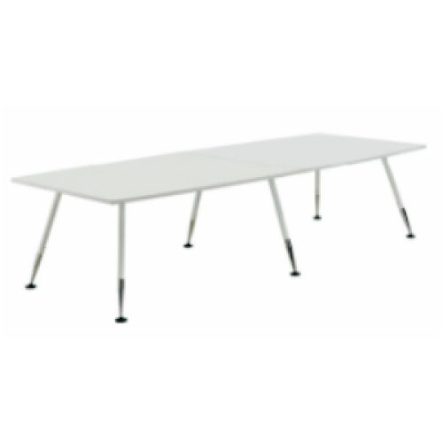 Table de réunion DESIGN 320 x 120 X 75 cm en verre sablé et métal