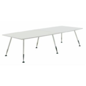 Table de réunion DESIGN 320 x 120 X 75 cm en verre sablé et métal