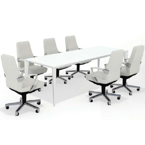 Table de réunion EXEN en bois 180×90 cm 4 coloris au choix