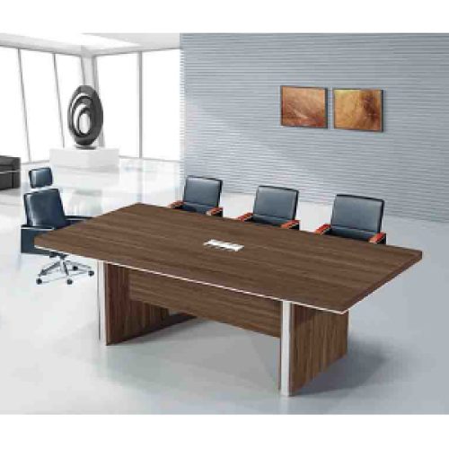 Table de réunion GALILEE 240×120 cm MDF en Revêtement Mélaminé Couleur Wengué