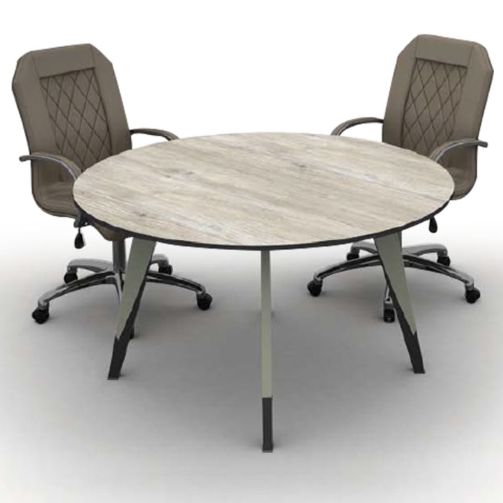 Table de reunion ronde TREND en bois