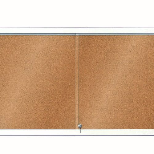 Tableau d’affichage 2×3 en liège avec portes coulissantes de 8 Feuilles