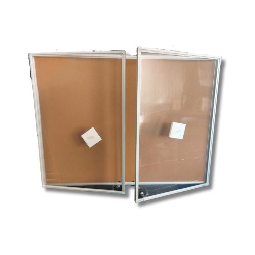 Tableau Vitrine d’Affichage 120 x 90 cm – 2 Portes – Fond Liège