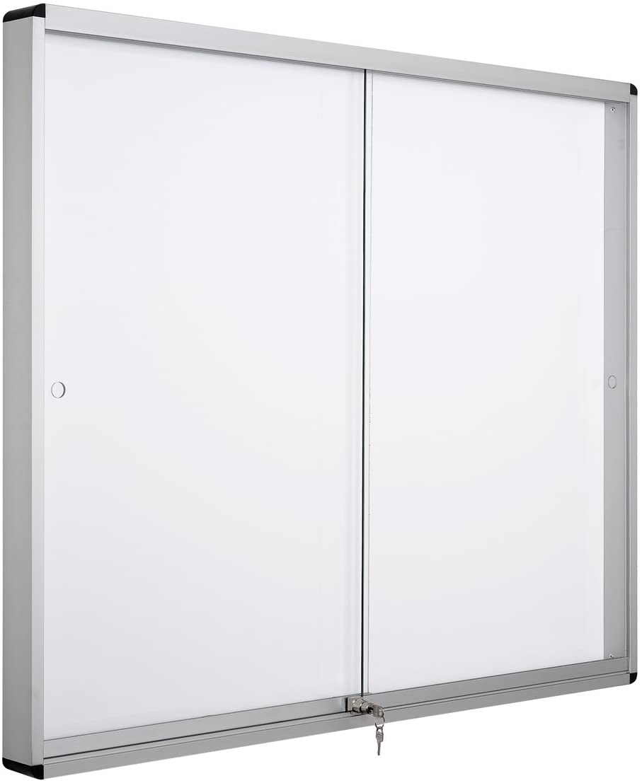 Tableau vitrine d'affichage fond magnétique et portes coulissantes Bi-Office Exhibit 1324 X 967 mm (18xA4)