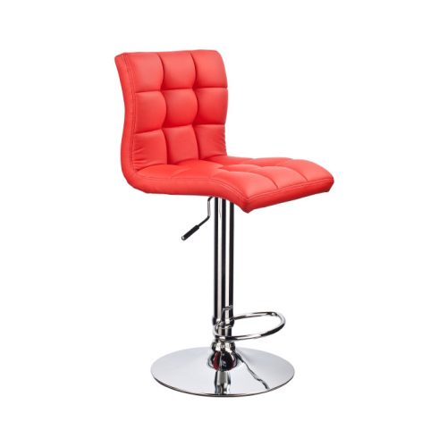 Tabouret FLORENCE en simili cuir & chrome Coloris au choix