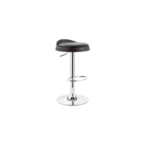 Tabouret JOY en cuir synthétique Noir& Chrome