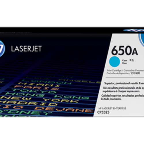 Toner cyan HP LaserJet 650A