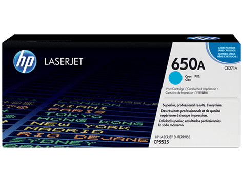 Toner cyan HP LaserJet 650A