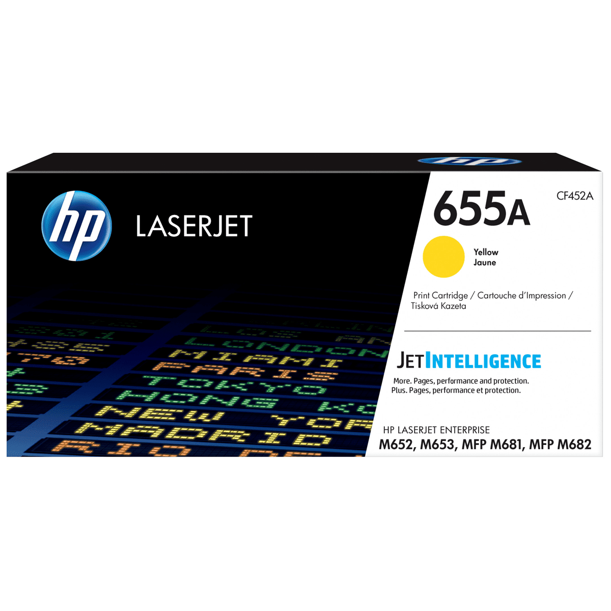Toner HP 655A LaserJet d'origine Jaune 10500 pages (CF452A)