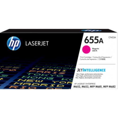 Toner HP 655A LaserJet d’origine Magenta 10500 pages (CF453A)