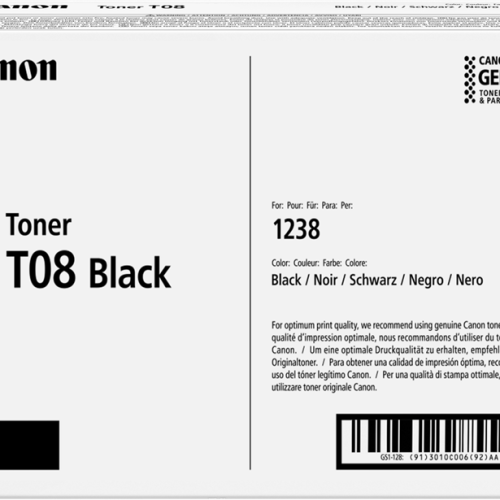 Toner Noir Canon T08 Original 11,000 pages Pour copieur 1238i (3010C006)