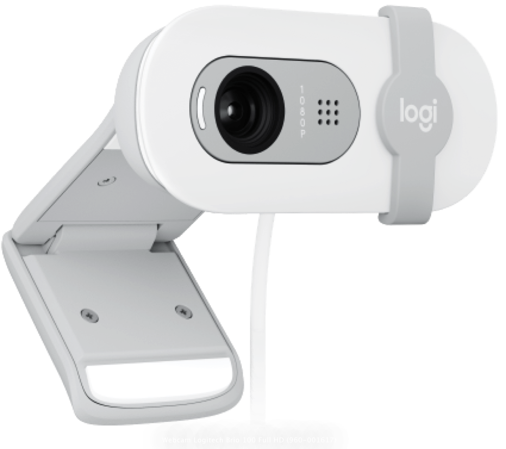 Webcam Logitech Brio 100 Full HD Blanc (960-001617)