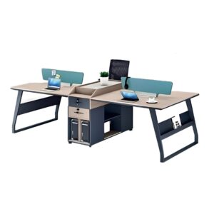 Workstation CAMUS 4 positions 280 x 120 x 105 cm Erable