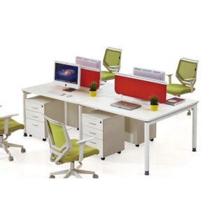 Workstation CUBE 4 postes 240x120 cm avec séparations