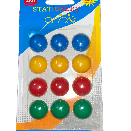Blisters de 12 aimants OMA 20 mm COULEURS ASSORTIES (ZRH20)