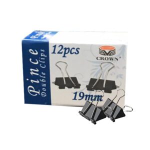 Boite de 12 attaches clip métal 19mm CROWN
