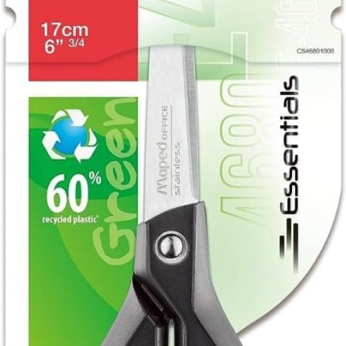 Ciseaux de bureau essentials green symétrique bout rond 17 cm Maped 468010