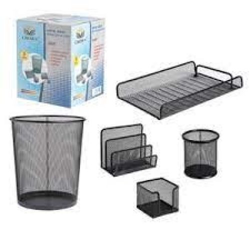 Ensemble de Bureau HY-355-5 – 5 Pièces Métallique Crown