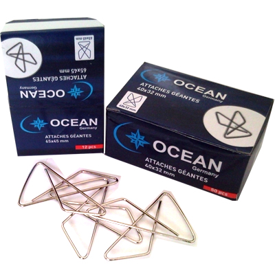 Lot de 10 Boites de 50 attaches géantes OCEAN 40x32 mm Chrome