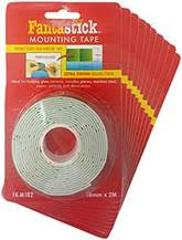 LOT DE 10 ROULEAUX ADHÉSIFS DOUBLE FACE FANTASTICK 18MM X 2M