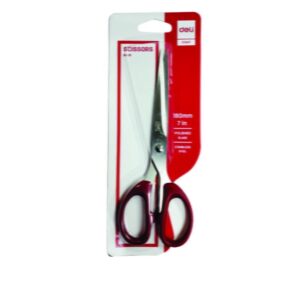 Lot de 12 Ciseaux de bureau Deli-E6009 en acier inoxydable - 18CM assortis