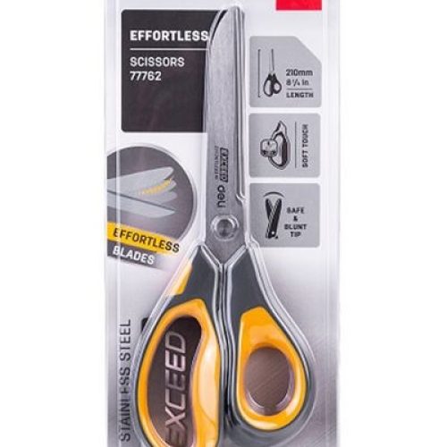 Lot de 12 Ciseaux de bureau Deli-E77762 en acier inoxydable – 8,26″ / 210 mm coloris au choix