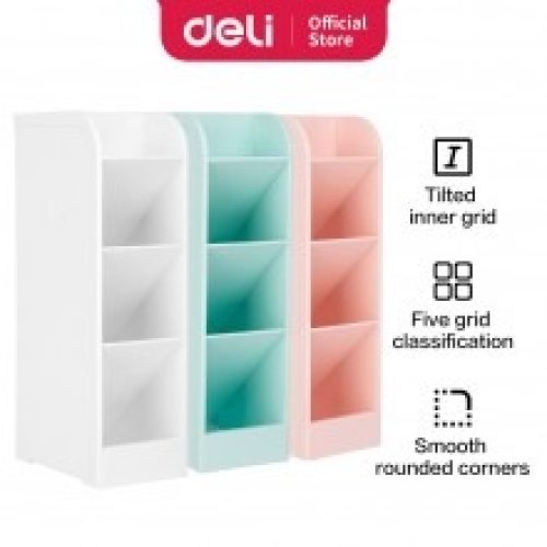 Lot de 12 Portes stylo Deli 8933 – 205x59x92.5mm Rouge