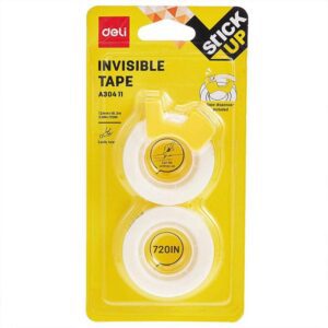 Lot de 24 Rubans Adhésifs Invisibles Deli EA30411 - 12 Mm X 18,3 M 2 PIECES/LOT