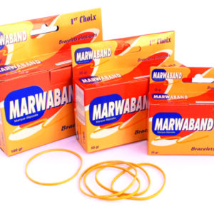 Lot de 4 Boites d'élastiques MARWABAND de 100g (100 mm)