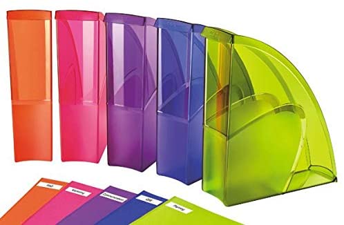 Lot de 5 porte-revues CEP HAPPY 674 + H5 Translucides Assorties