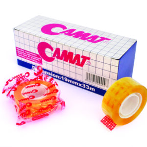 Lot de 8 rouleaux adhésifs Transparents Camat 19mmx33m
