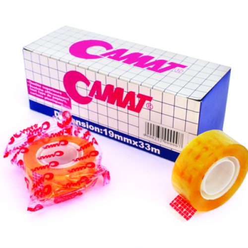 Lot de 8 rouleaux adhésifs Transparents Camat 19mmx33m