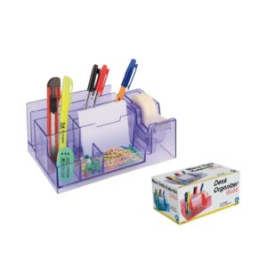 Porte Accessoires de Bureau Transparent en Plastique ARK - 1444