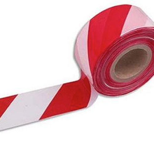 Ruban de balisage polyéthylène rouge/blanc – 200 m x 5/7 cm