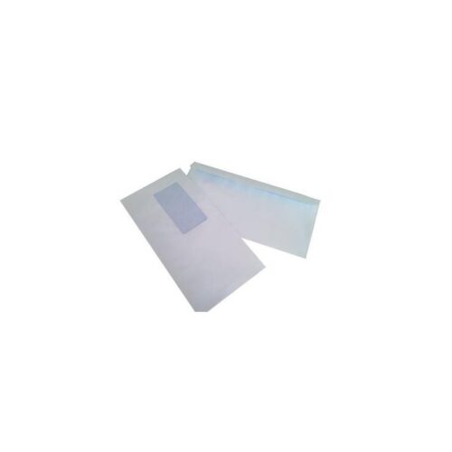 500 Enveloppes Unipapel Open system 110×220 mm 90g/m² Avec fenêtre