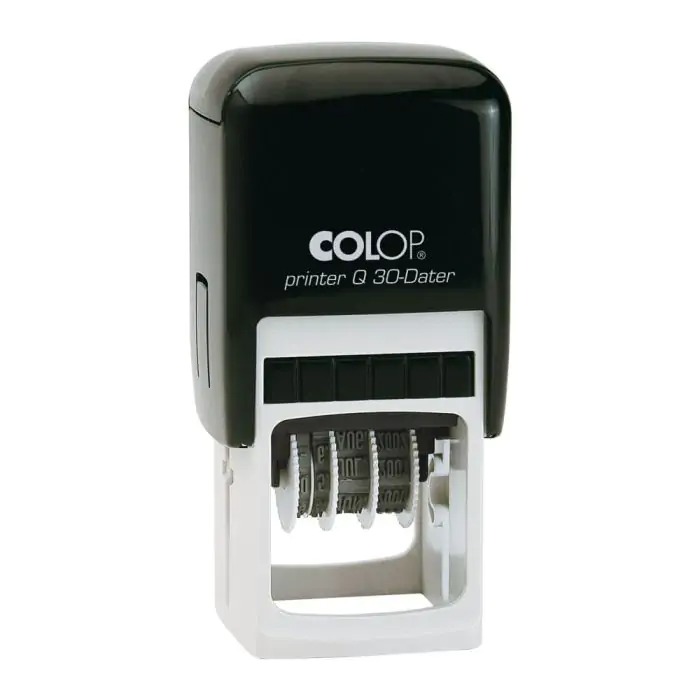 Cachet personnalisable COLOP Printer Q 30 format empreinte 30 X 30 mm 6 lignes