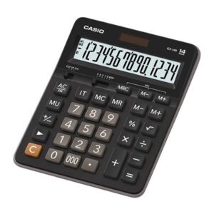 Calculatrice de bureau CASIO GX-14B-W-DC 14 Chiffres Noir
