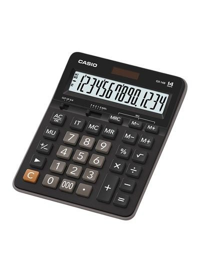 Calculatrice de bureau CASIO GX-14B-W-DC 14 Chiffres Noir