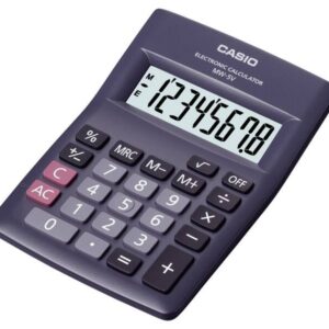 Calculatrice de bureau CASIO MW-5V-BK-W-DP 8 Chiffres Noir