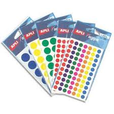 Lot de 10 pochettes de 100 Pastilles Rondes diamètre 19mm coloris aux choix