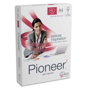 Lot de 5 Ramettes de papier blanc Pioneer A4 80g/m² 500 feuilles